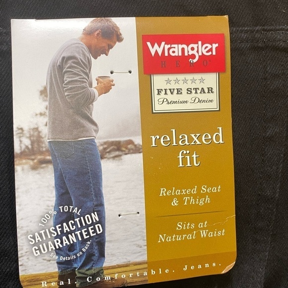 Wrangler Hero Mens Black Jeans Size 34 x32 NWT - Picture 3 of 5